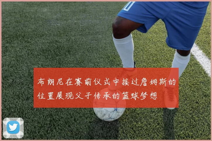 布朗尼在赛前仪式中接过詹姆斯的位置展现父子传承的篮球梦想
